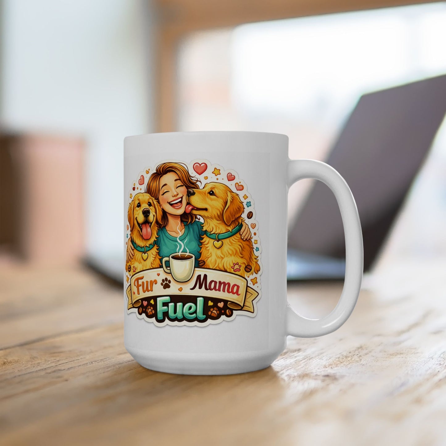 Fur Mama Fuel Mug Dog Mom Gift Cute Dog Lover Coffee Cup Pet Mom Present