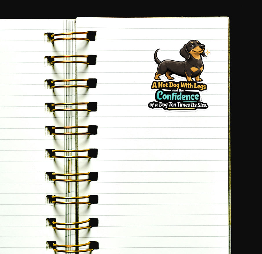 Funny Dachshund Sticker Hot Dog With Legs Journal Scrapbook Dog Lover Gift