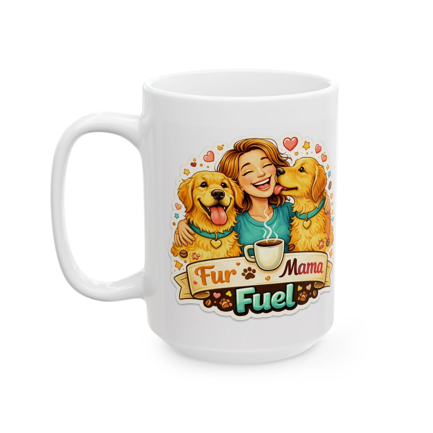 Fur Mama Fuel Mug  Dog Mom Gift  Cute Dog Lover Coffee Cup  Pet Mom Present