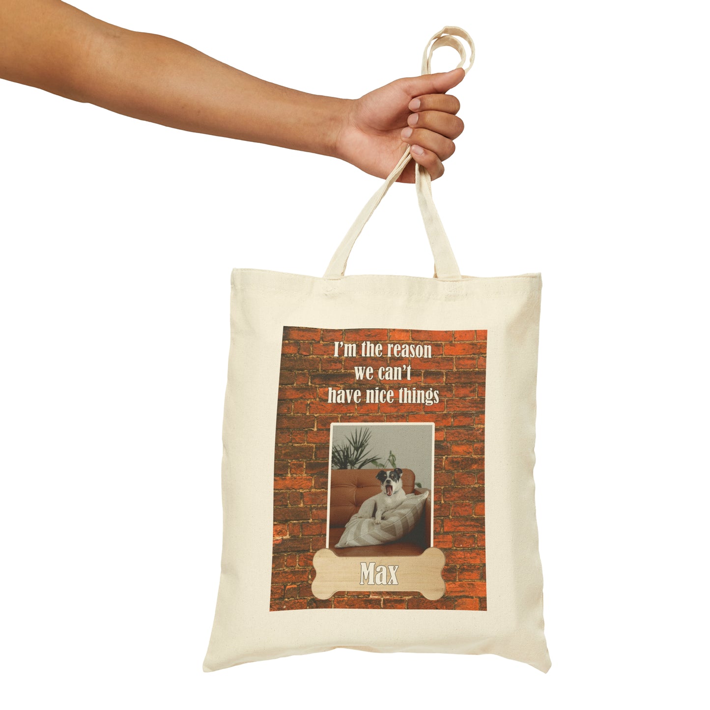 Personalized Dog Nice Things Cotton Canvas Tote Bag