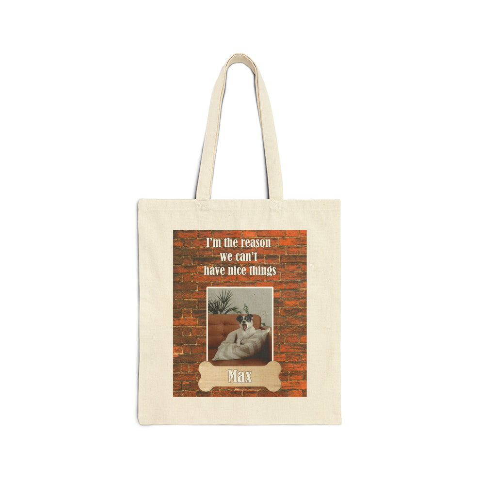 Personalized Dog Nice Things Cotton Canvas Tote Bag – The Hairy Dog Store