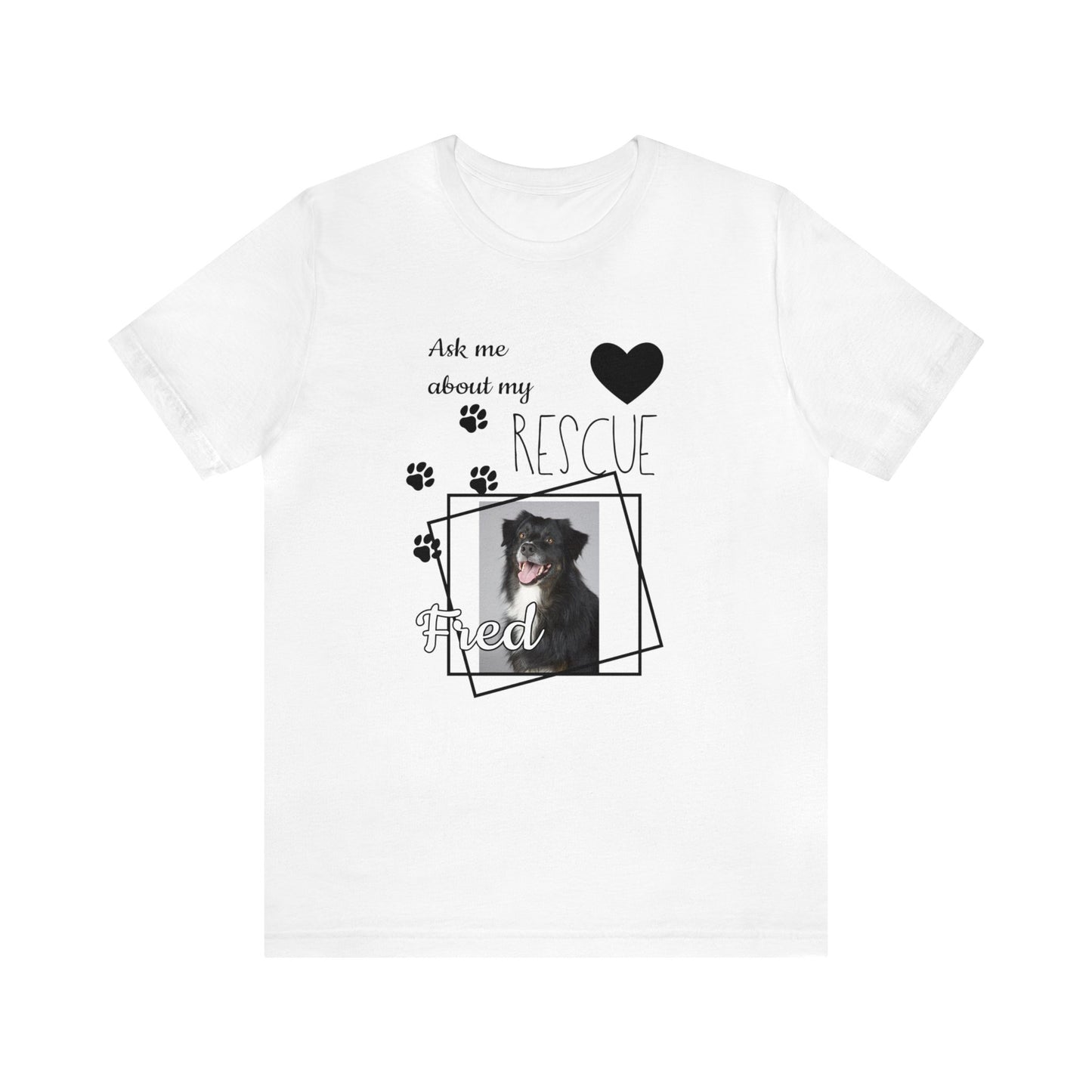 Personalized Rescue Dog Photo T-Shirt