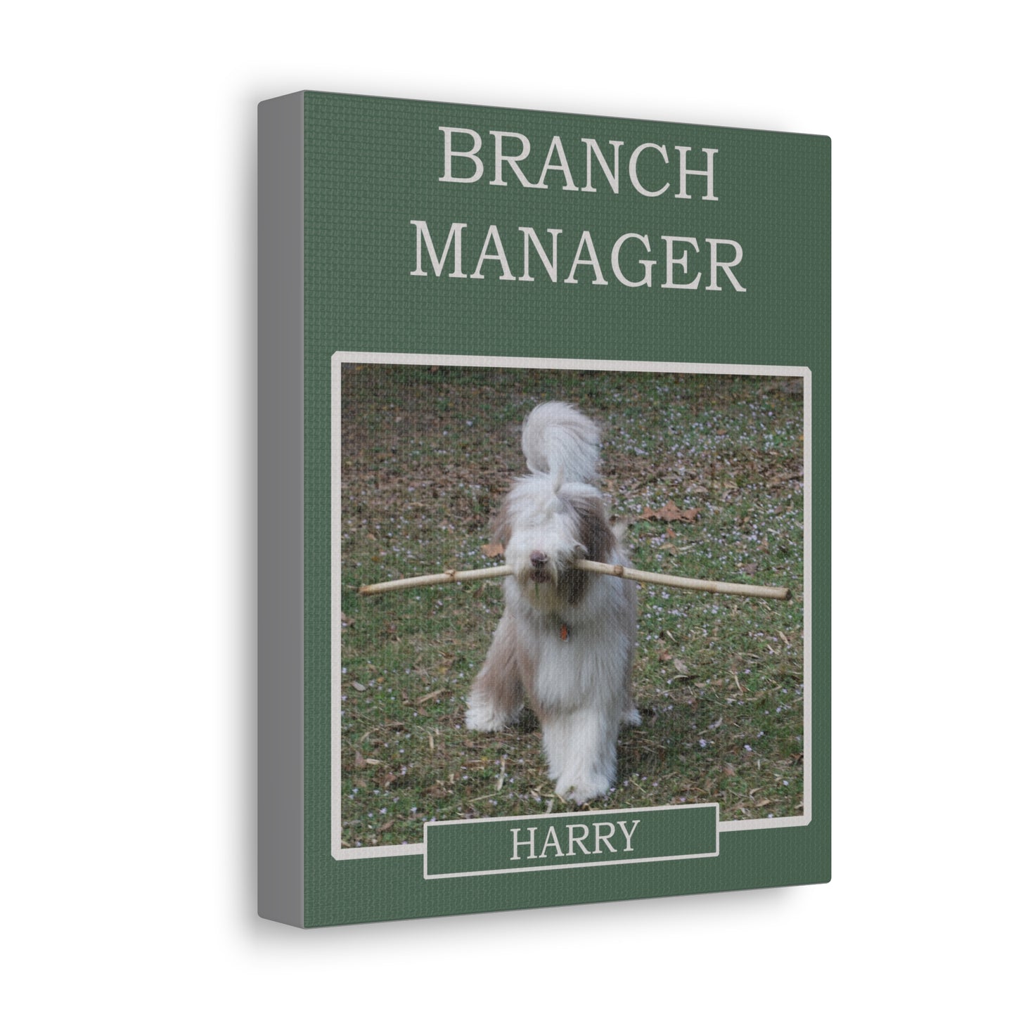 Personalized Dog Branch Manager Wall Art Canvas Gallery Wraps