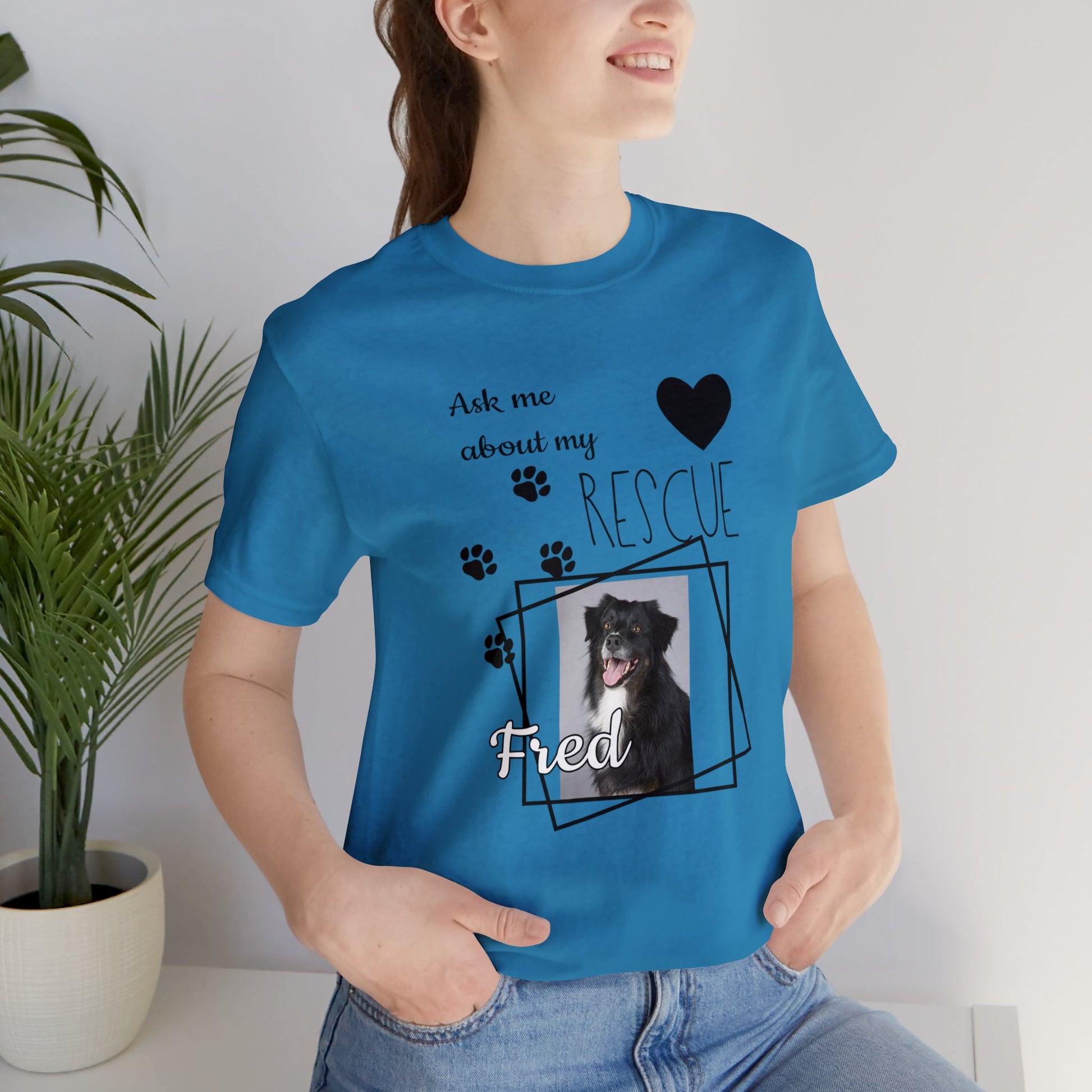 Personalized Rescue Dog Photo T-Shirt