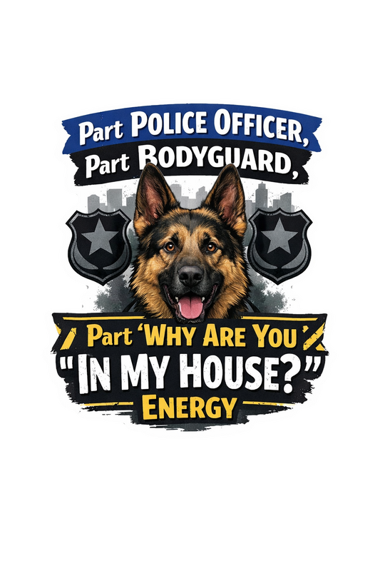 Funny German Shepherd Sticker Protective Dog Humor Police Dog Journal Scrapbook