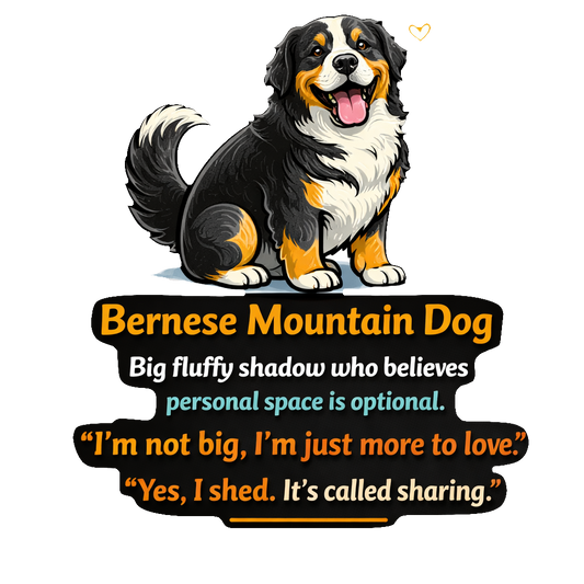 Funny Bernese Mountain Dog Sticker Fluffy Shadow Journal Scrapbook Dog Lover