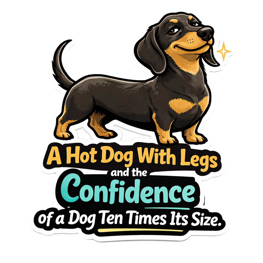 Funny Dachshund Sticker Hot Dog With Legs Journal Scrapbook Dog Lover Gift