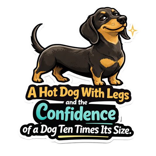 Funny Dachshund Sticker Hot Dog With Legs Journal Scrapbook Dog Lover Gift