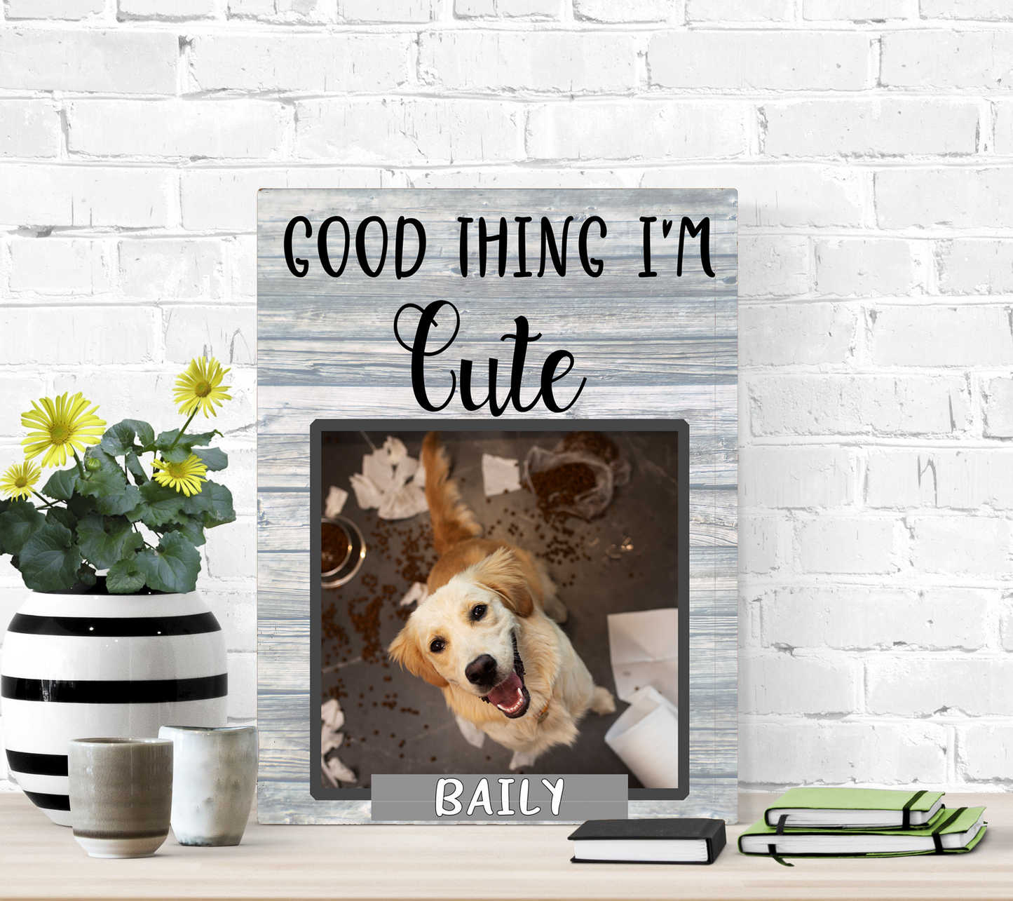 Personalized Dog Wall Art Good Thing Canvas Gallery Wraps