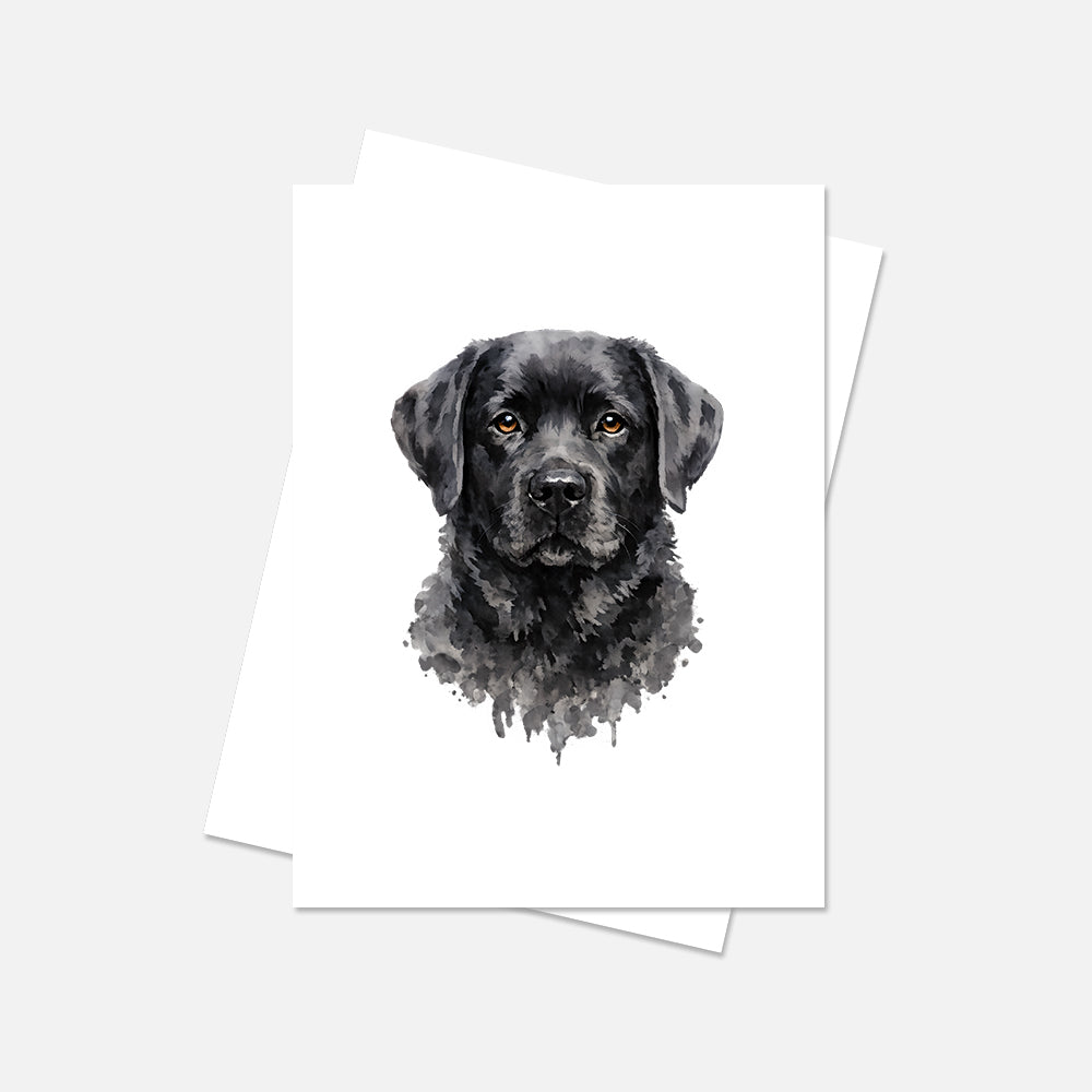 Labrador Watercolor Print Dog Notecard | 4x6 Blank Inside | Cute Pet Lover Stationery