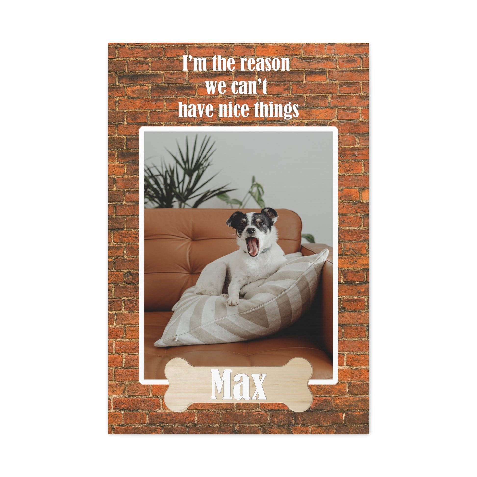 Nice Things Personalized Dog Wall Art Pet Canvas Custom Pet Portraits