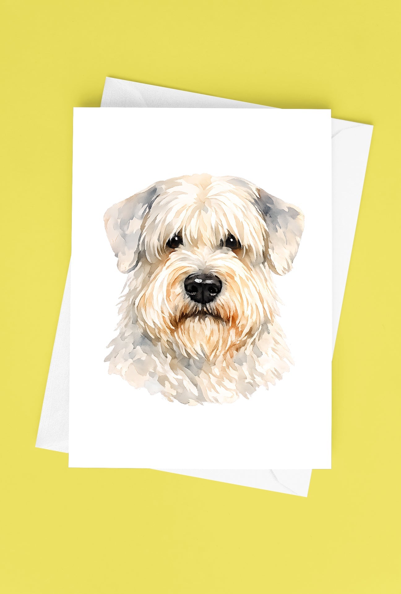 Sealyham Terrier Watercolor Print Dog Notecard | 4x6 Blank Inside | Cute Pet Lover Stationery