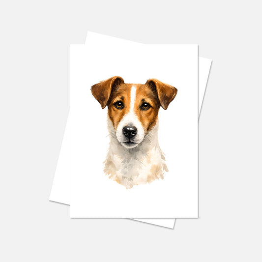 Smooth Fox Terrier Watercolor Print Dog Notecard | 4x6 Blank Inside | Cute Pet Lover Stationery