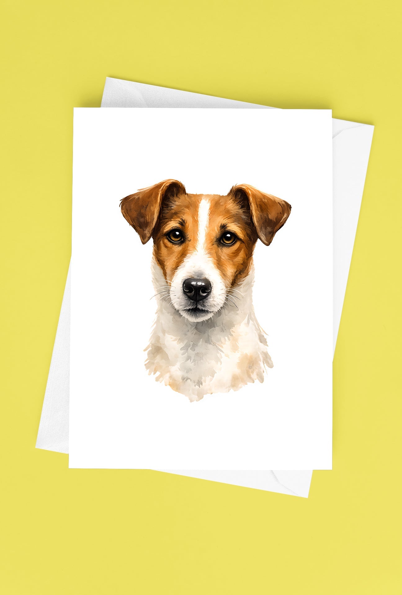 Smooth Fox Terrier Watercolor Print Dog Notecard | 4x6 Blank Inside | Cute Pet Lover Stationery