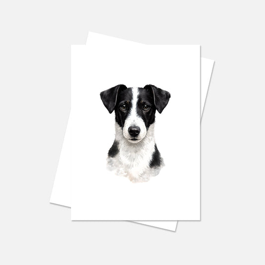 Smooth Fox Terrier Watercolor Print Dog Notecard | 4x6 Blank Inside | Cute Pet Lover Stationery