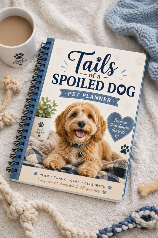 Tails of a Spoiled Dog Pet Planner | Dog Health, Training, Grooming & Care Journal
