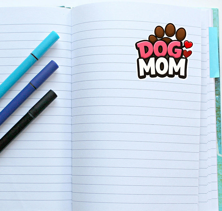 Dog Mom Sticker Paw Print Decal Pet Lover Gift Dog Owner Journal Scrapbooking