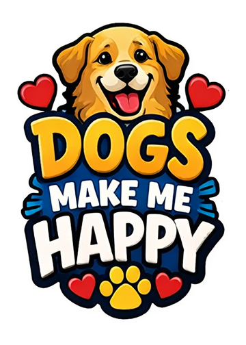Dogs Make Me Happy Sticker Puppy Pet Lover Decal Animal Journal Scrapbooking