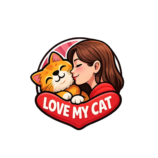Love My Cat Sticker Cute Kitty Pet Lover Decal Cat Mom Gift Journal Scrapbooking