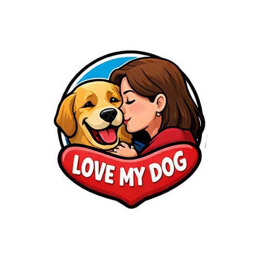Love My Dog Sticker Cute Puppy Pet Lover Decal Dog Mom Gift Journal Scrapbooking