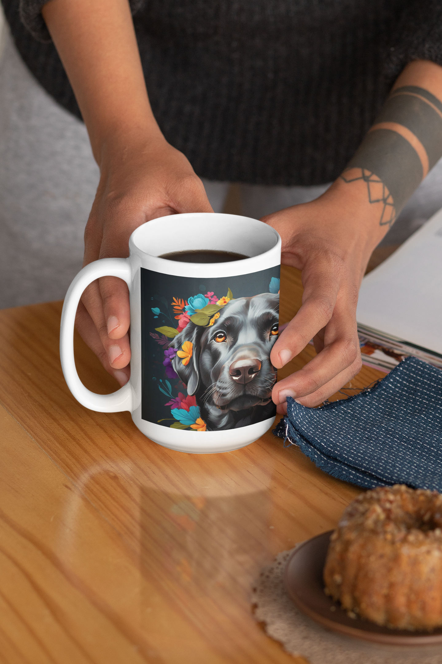 Black Labrador Dog Lover Coffee Mug 15oz