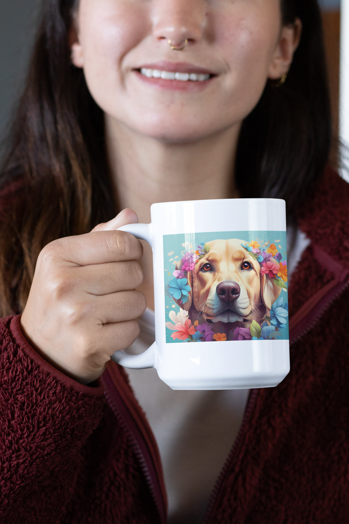 Yellow Labrador Retriever Dog Lover Coffee Mug 15oz