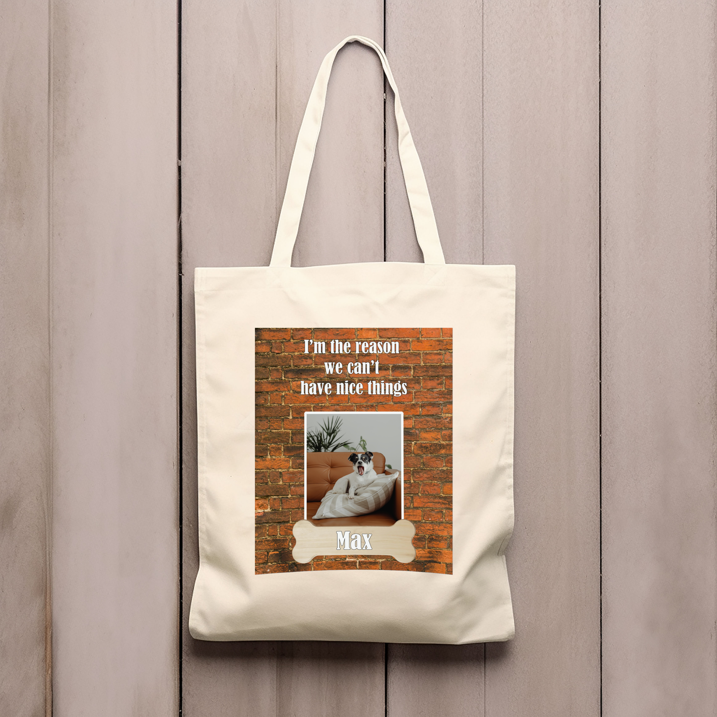 Personalized Dog Nice Things Cotton Canvas Tote Bag