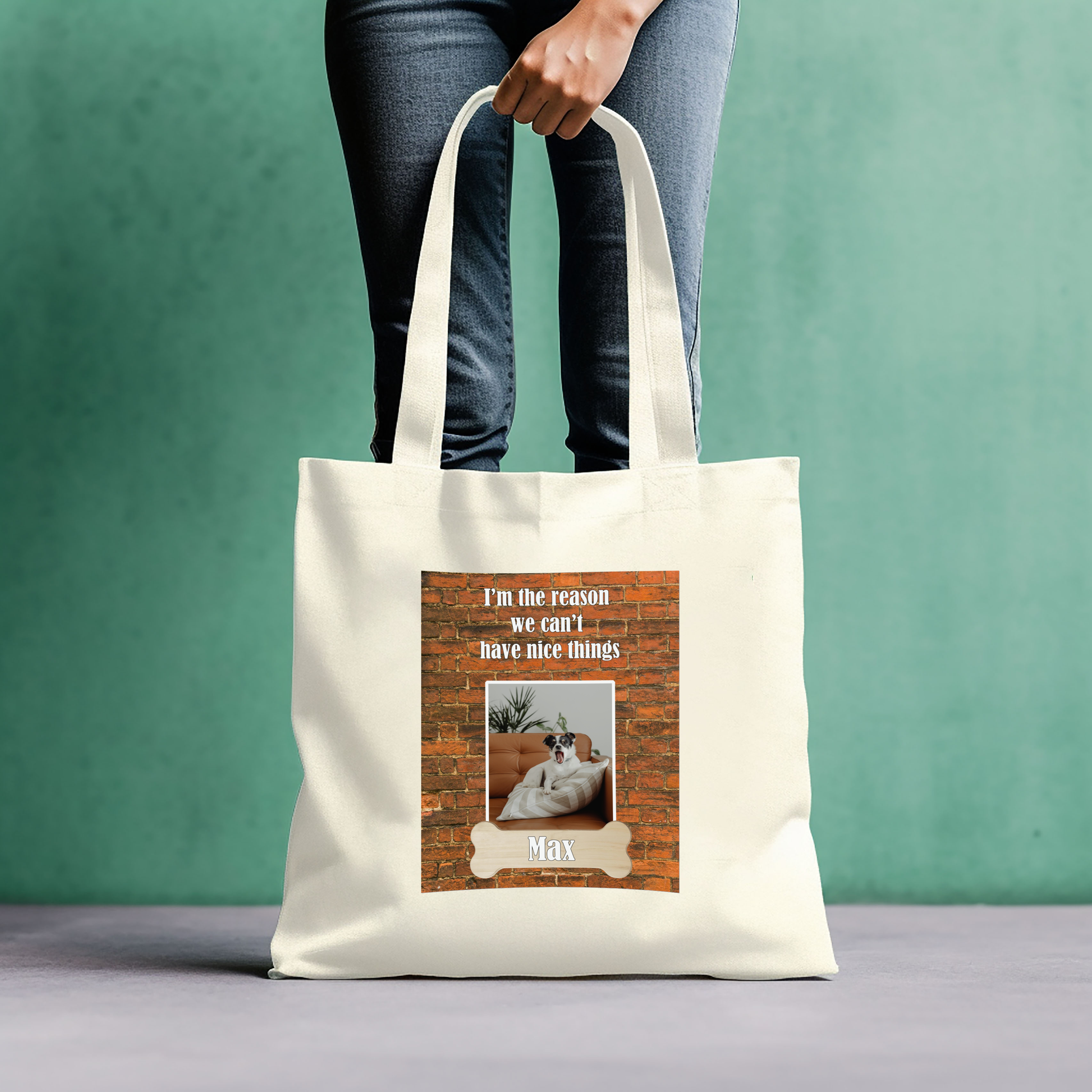 Personalized Dog Nice Things Cotton Canvas Tote Bag