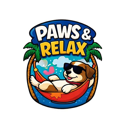 Share Paws and Relax Dog Sticker Cute Beach Puppy Decal Pet Lover Journal Scrapbooking