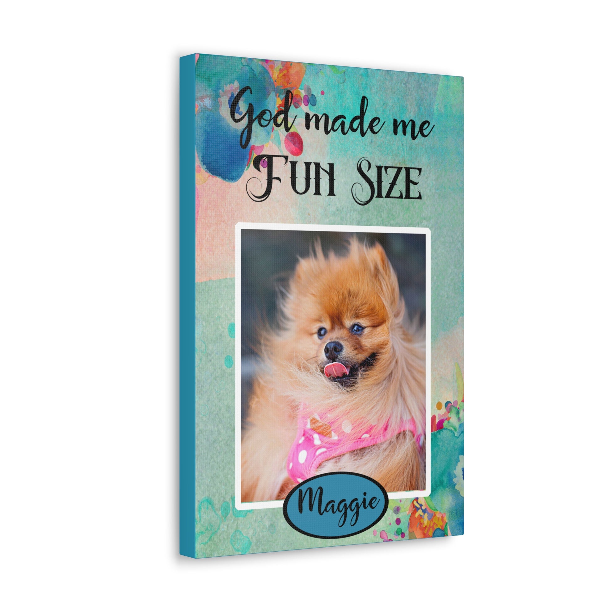 Fun Size Personalized Dog Wall Art Pet Canvas Custom Pet Portraits